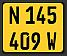 number plate 250x205