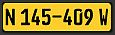 number plate 440x120